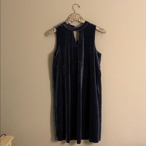 She + Sky blue velvet dress